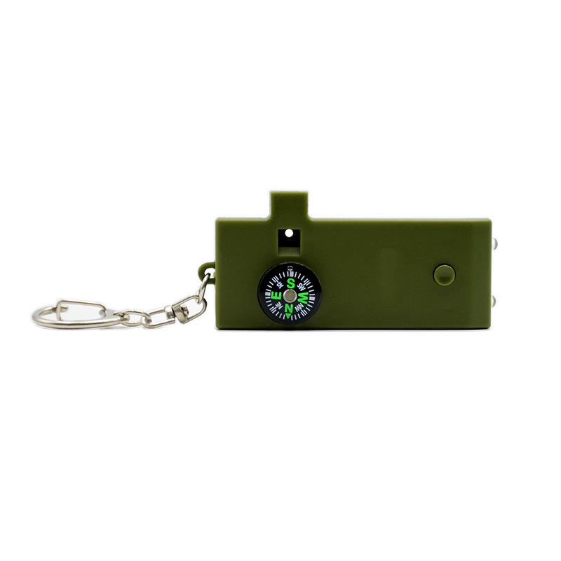 

5-in-1 Survival Whistle: Outdoor LED Light, Compass & Telescope
