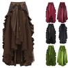 Gothic Vintage Midi Skirt With Elastic Waist For Women Spring 2024 Casual Wear