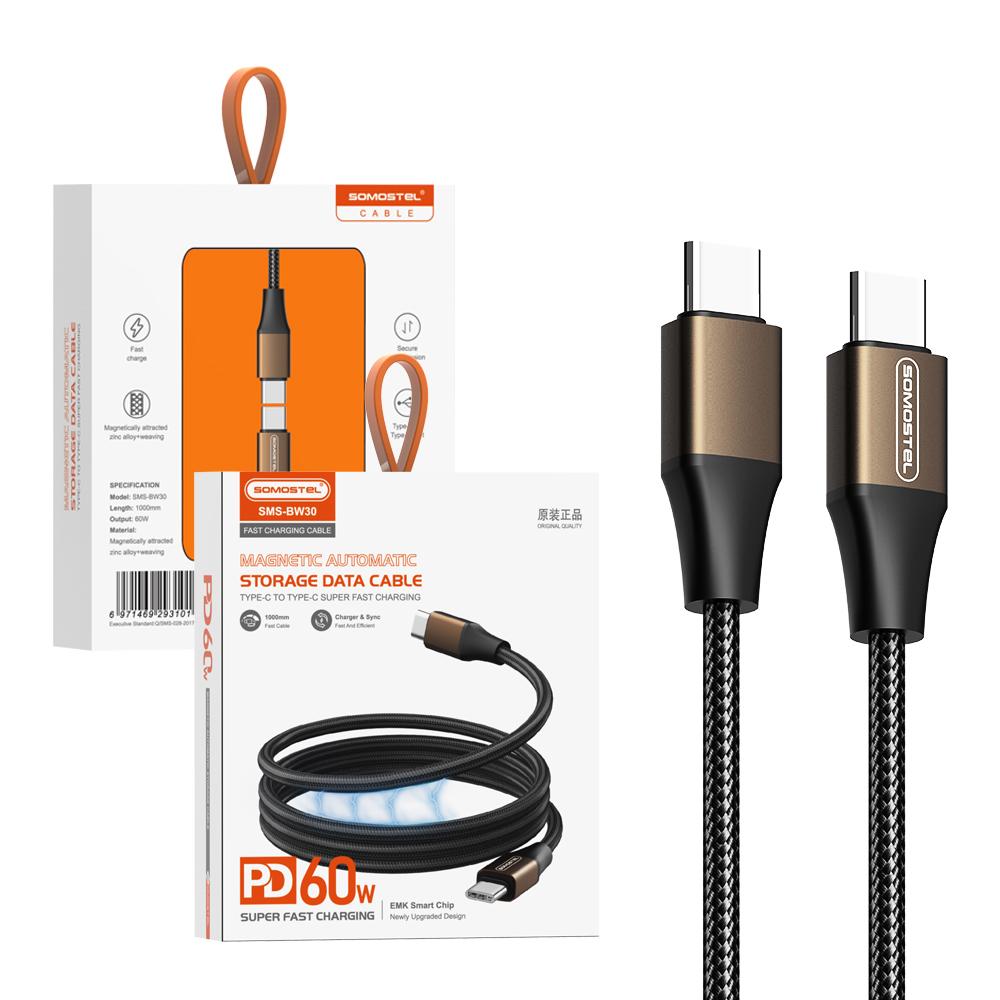 [Somostel Cables]BJ47 Hot Trending Universal 240W 4 in 1 USB Fast Charging Cable Data Transfer Multifunction Data Cables 1.2 m чёрный