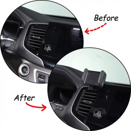 Black ABS Center Console Air Vent Phone Holder For Honda Pilot 2016-