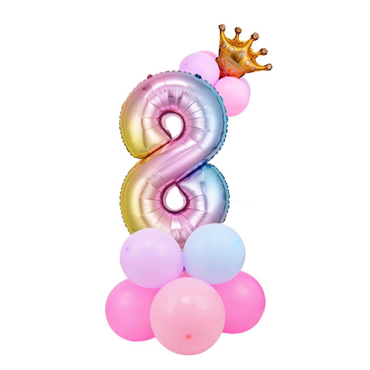 

15 шт. 32-дюймовый набор колонн с воздушным шаром с градиентом цвета, детские украшения для дня рождения