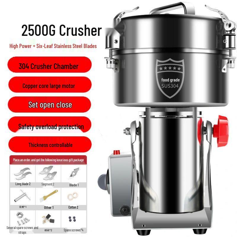 Multi-functional Crusher and Ultra-fine Spice Grinder for Grains and Cereals