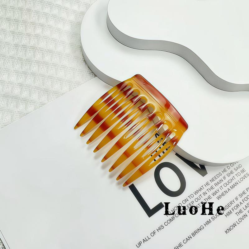 Leopard Print Anti-static Hair Comb - Acetate Hair Accessory for Bangs, Anti-frizz, and Extra Style