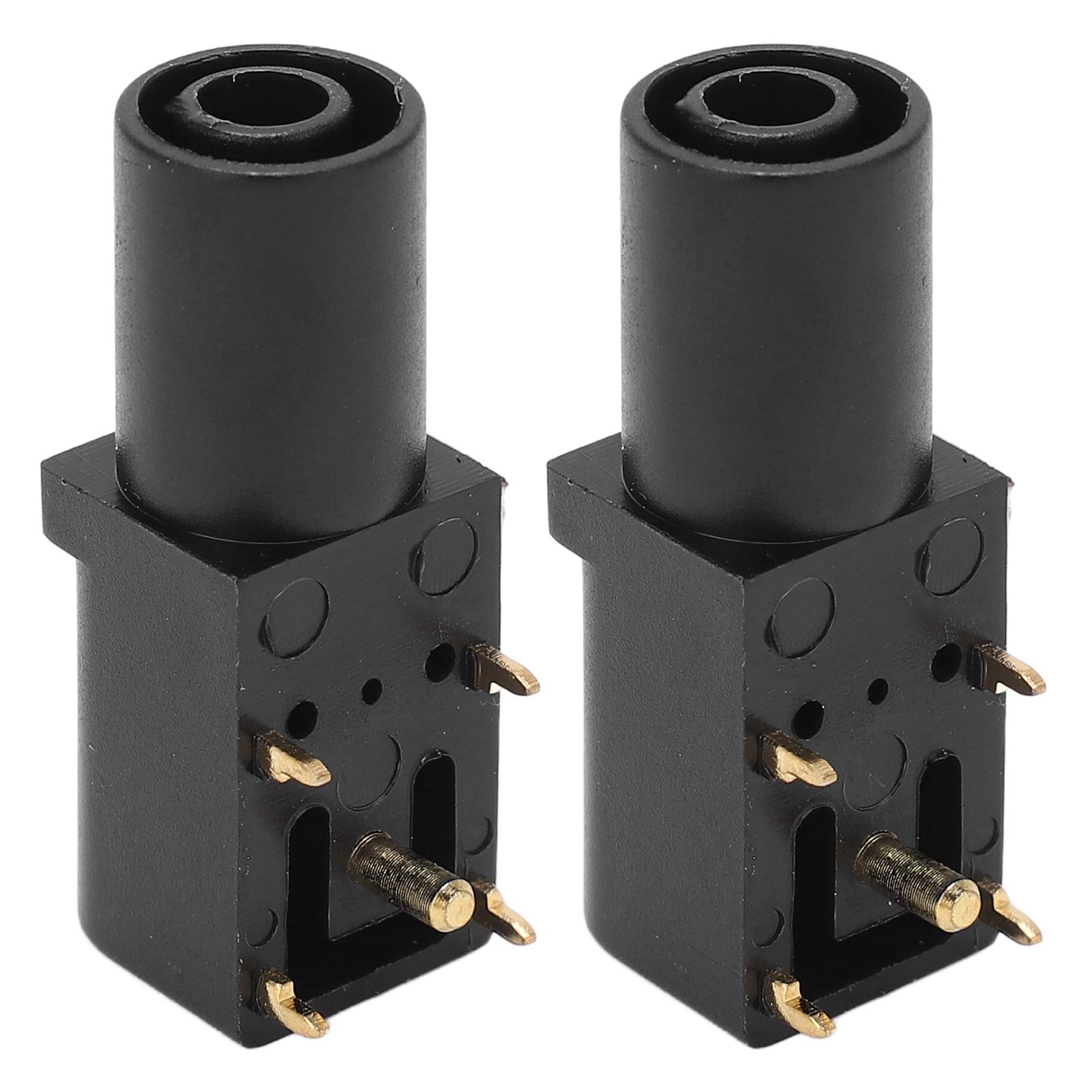 

PCB Panel Connectors 4mm Banana Socket Welded Type Good Electrical Conductivity Plated for Voltage Testing чорний