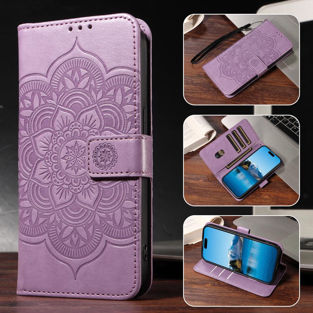 Press Sunflower Phone Case for Xiaomi Redmi Note13 12 11 10 9 8 Series Clamshell Wallet Faux Leather Case