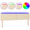 VidaXL LED Headboard Bedroom Furniture Double Bed Accessory Head of Bed Frame Interior Cream 3121499