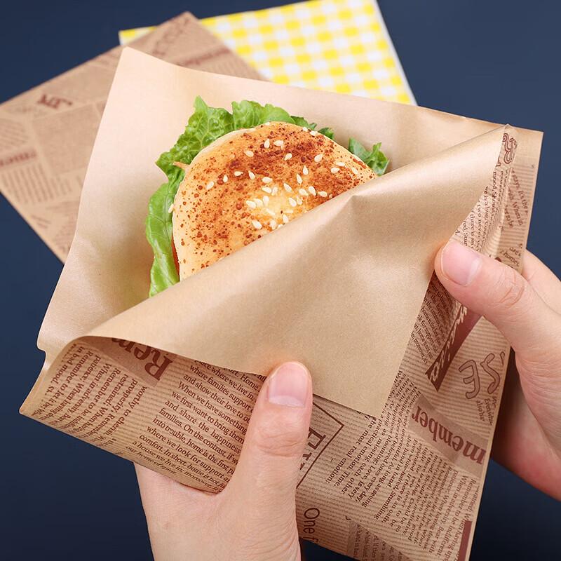 GOWKE Food Grade Oil-Proof Triangular Kraft Paper Bags