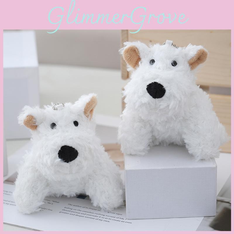 Adorable High-quality Plush West Highland Terrier Dog Keychain Accessory For Bags