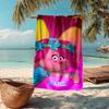 Custom Name Ultra-Soft Beach Towel with Trolls Theme,Ideal for Pool - Camping, Diving - Perfect Travel Essential, Vibrant Beach Towel.