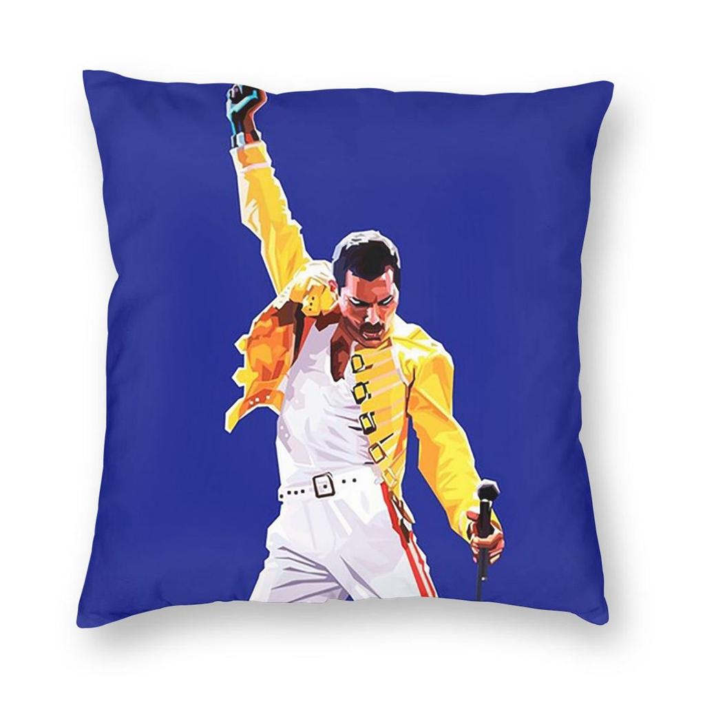 Federa Quadrata Freddie Mercury In Concert Copricuscino Poliestere Decorazione Cuscino Cuscino Decorativo Comfort per Casa Auto