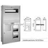 Recessed Stainless Steel Hand Paper Box with Trash Can for Hotels and Offices