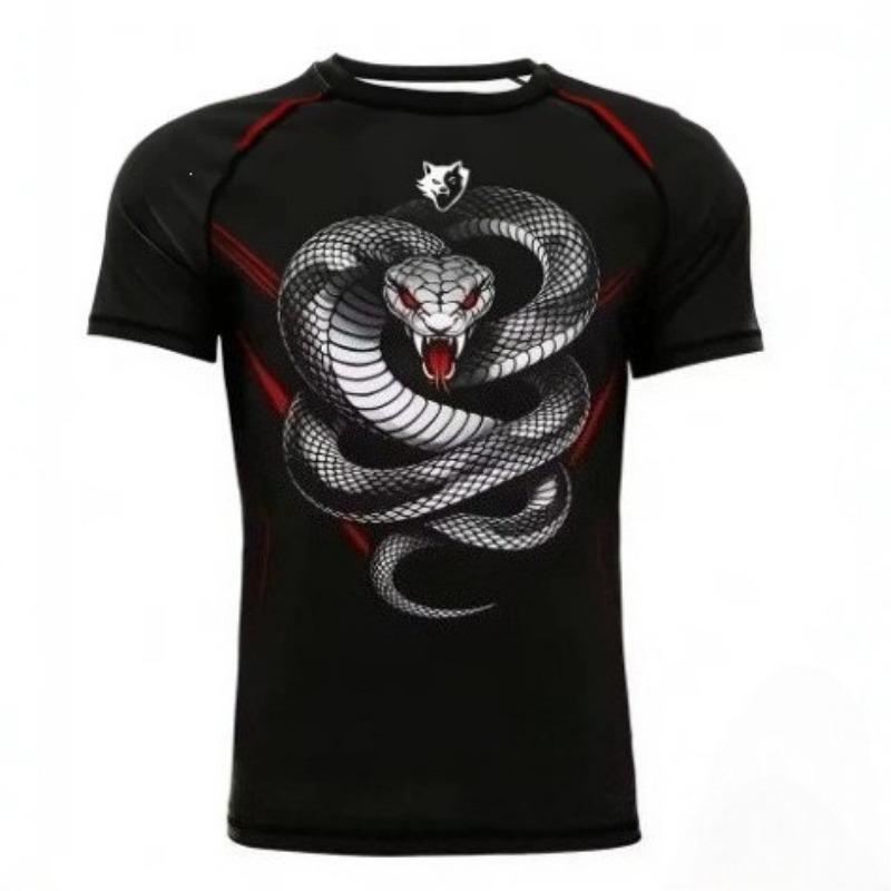 Summer 3D Printed Men's T-Shirt Fashion Sports Fitness Short Sleeve Men's Cool Hip Hop Clothing