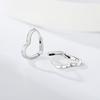 New 925 Silver Hoop Earrings Gold Silver for Women Pearl Zircon Round Simple Earrings Jewelry Women Birthday Gifts