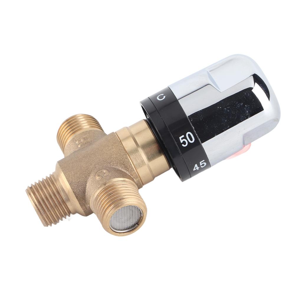 Brass Thermostatic Mixing Valve Water Temperature Pipe Basin Thermostat Control