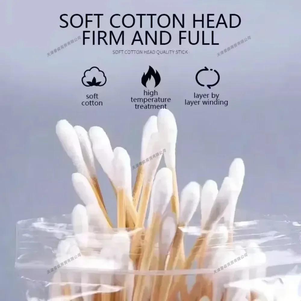 100 szt./opakowanie patyczków higienicznych dla niemowląt, drewniane patyczki z miękką końcówką, do czyszczenia uszu i nosa, 1-20 opakowań, dla niemowląt, dzieci, higiena, narzędzia kosmetyczne