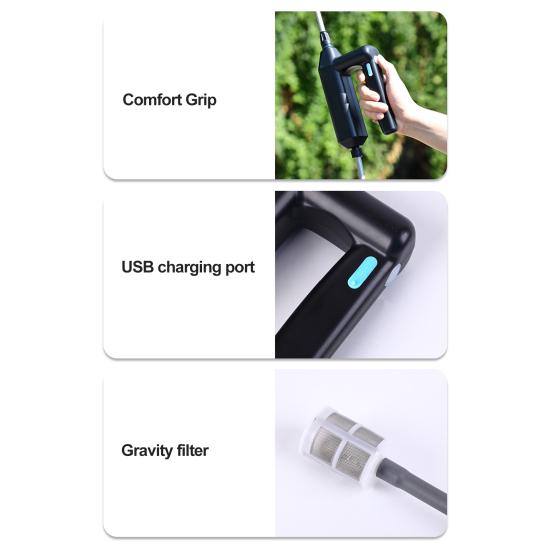 Electric Plant Sprayer with 3 Nozzles Ergonomic Handle Design Rechargeable Widely Used Watering Wand Garden Sprayer