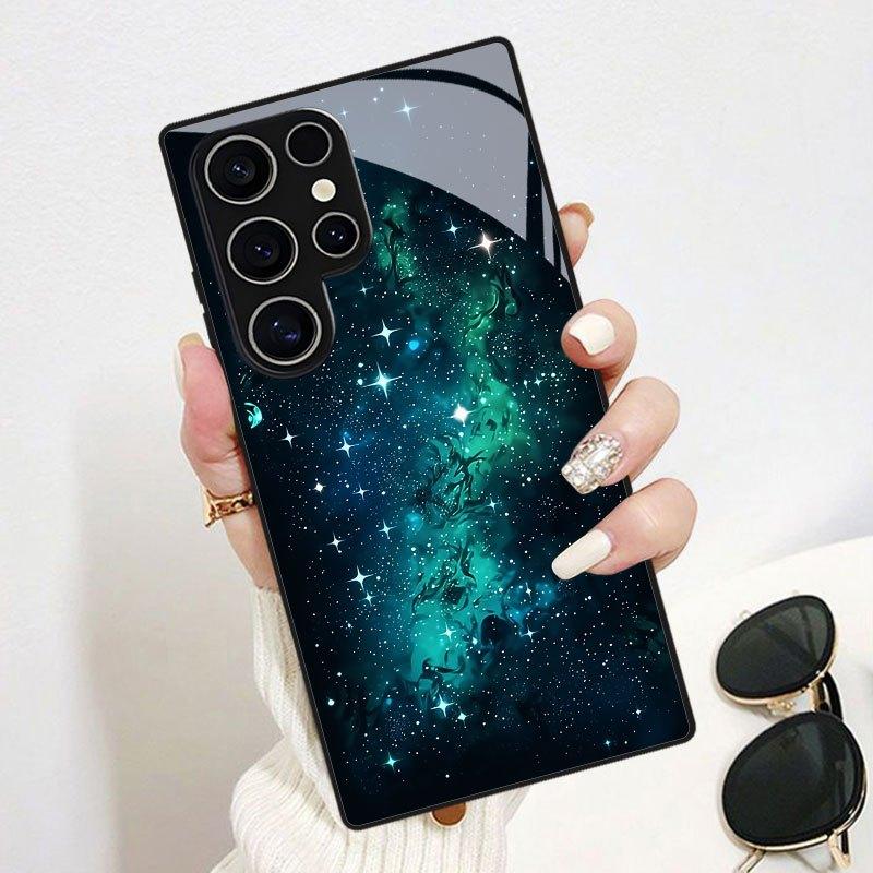 Gehard glazen telefoonhoesje, geschikt voor Samsung Galaxy S20, S21, S22, S23, S24, S25, FE Ultra Plus, A56, A36 en andere modellen