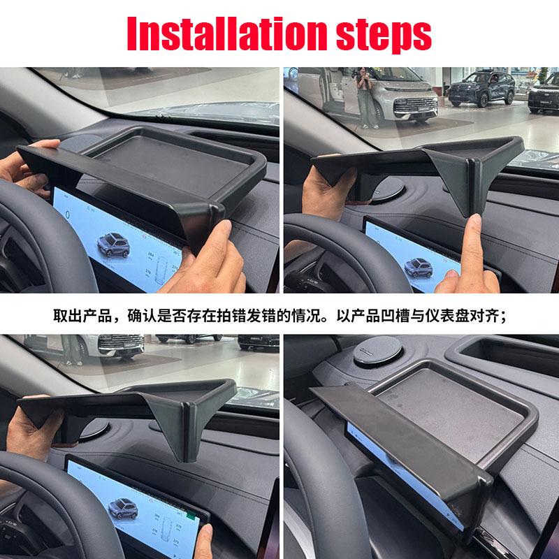For BYD ATTO 3 EVO Yuan Plus 2025 2026 Central Control Screen Sunshade Storage Box Made of ABS Material