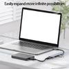 Aluminum USB Type C Hubs With HDTV Output USB Port And Memory Card Reader For Computers