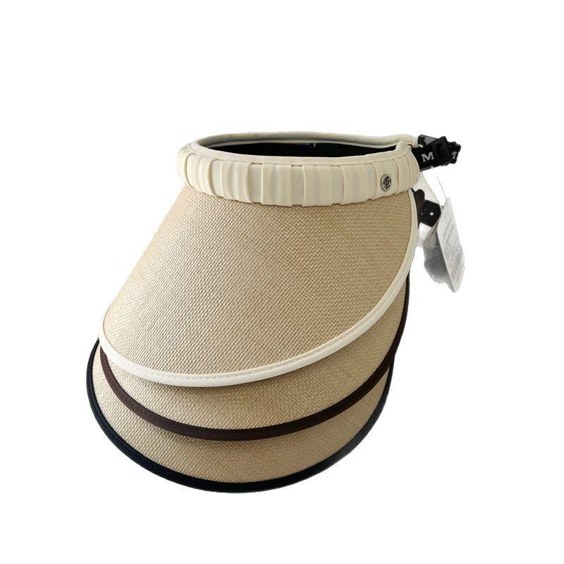 Straw Hat, Sun Protection Hat, Straw Woven Big Eaves, Hair Card, Empty Top Hat, Summer Shading Outdoor Sun Hat