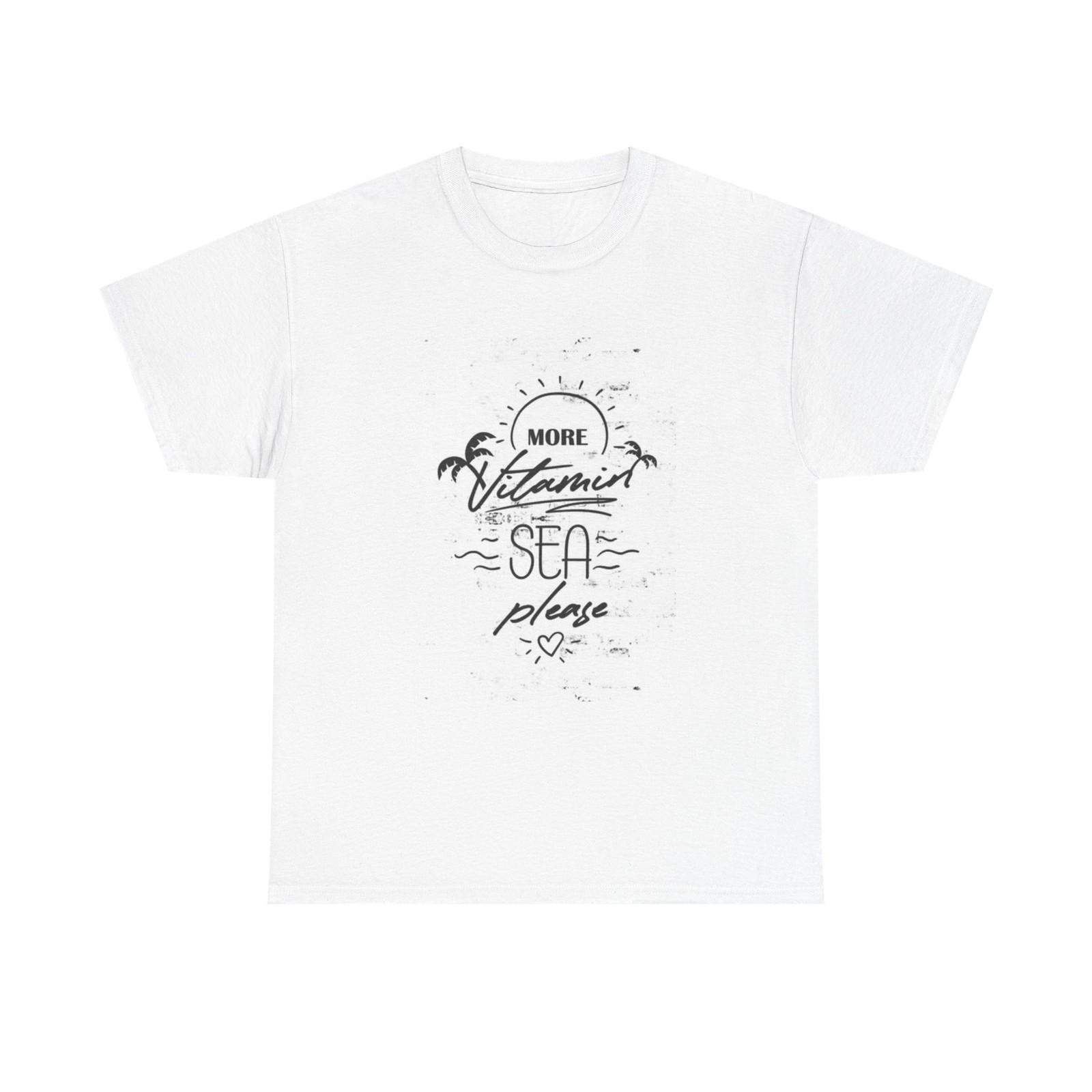 More Vitamin Sea Graphic T Shirt Funny Ocean Unisex Heavy Cotton Tee M