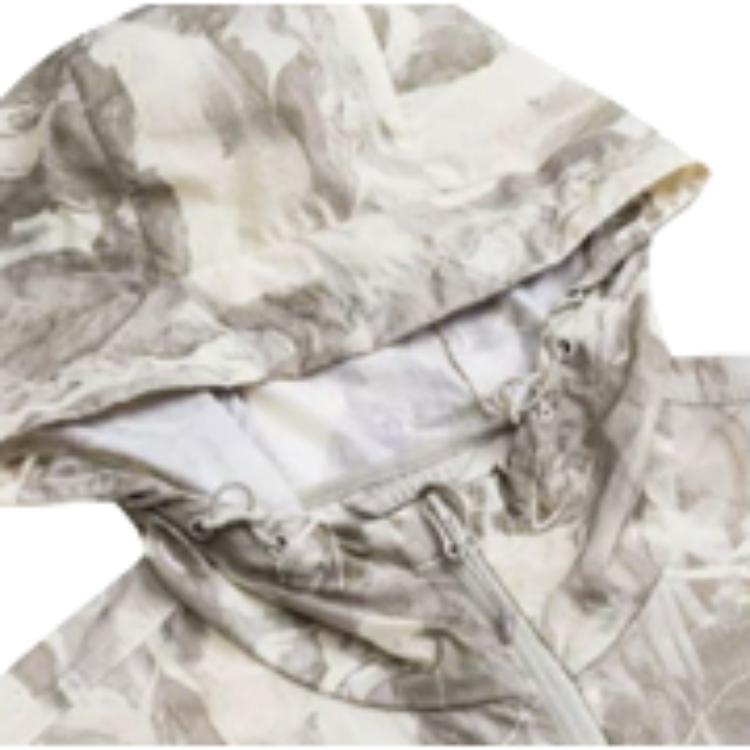 Anta X China National Geography Collaboration Outdoor Series Full Print Spliced Zipper Hooded Sports Sun Protection Jacket Women Jacket 162426601-2