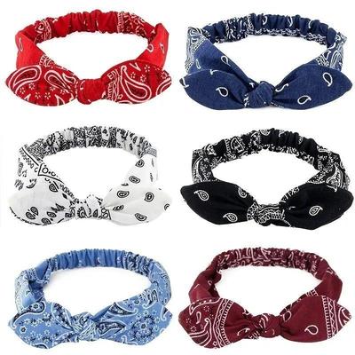 Nouveaux Bandeaux Bohèmes pour Femmes, Doux, Imprimés Unis, Vintage, Nœud Croisé, Élastiques, Turbans, Bandanas, Accessoires pour Cheveux de Filles, Turbans