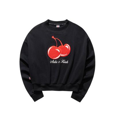 X Cross-Border Collaboration Life Series Comfortable Casual Simple Loose Round Neck Pullover Sweatshirt Women Sweatshirt Basic-Black 162518745-2