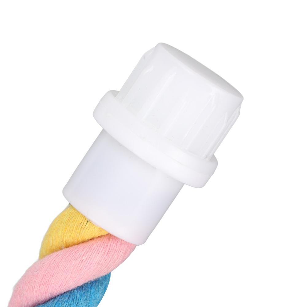 Comfortable Grip Bird Rope Perch Colorful Design Bendy Cotton Perch  For Parrots