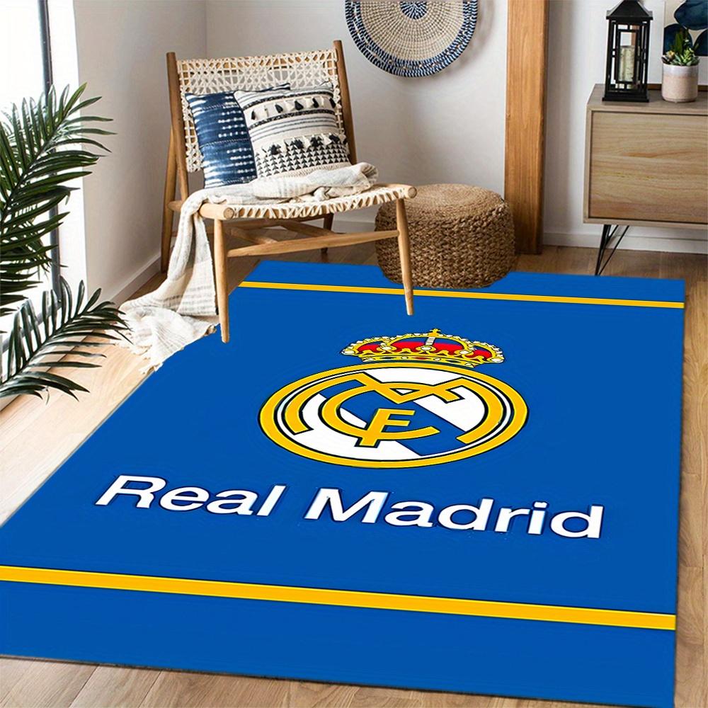 Real Madrid 3D Printed Decorative Home Floor Mat Soft Cartoon Fun Design Nonslip And Water Absorbent Perfect For Living Room Corridor Bedside Kitchen