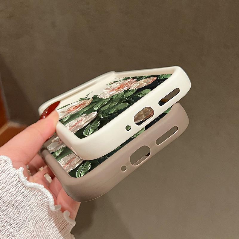 Oil Painting White Rose Flower Phone Case For Google Pixel 9 Pro XL Case For Google Pixel 8 7 Pro 8A 7A TPU Soft Cover