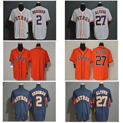 Houston Astros MLB Basebolltröja Unisex Broderad Sportskjorta För Fans