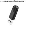 1-4PCS for PS2 To USB A/USB-C Male To Female Adapters Universal Game Console Converters for PS 2 Mouse Keyboard Laptop Connector