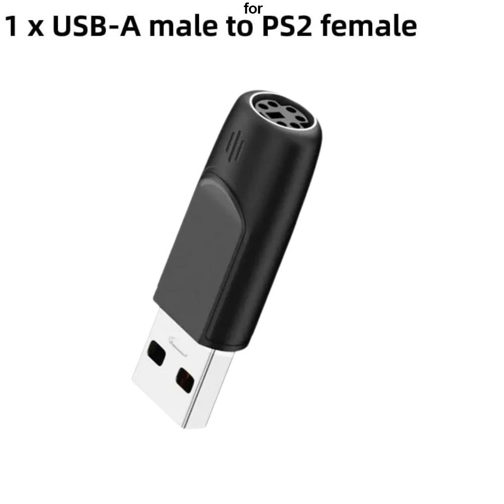 1-4PCS for PS2 To USB A/USB-C Male To Female Adapters Universal Game Console Converters for PS 2 Mouse Keyboard Laptop Connector