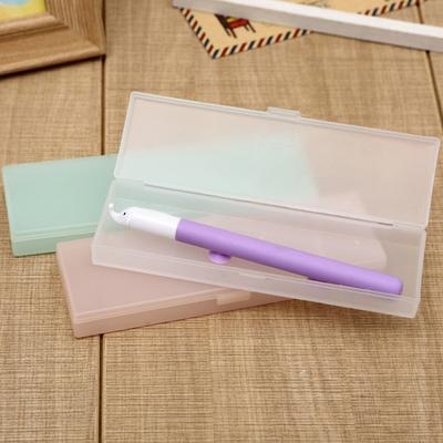 Mode Transparent Frosted Große Kapazität Stift Box Bleistift Fall Schreibwaren Halter