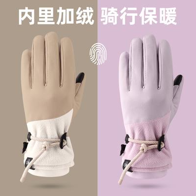 Ski Gloves for Women In Winter Outdoor Windproof Waterproof Warm Fleece Thickened Couple Cycling Cold Protection Touch Screen Winter