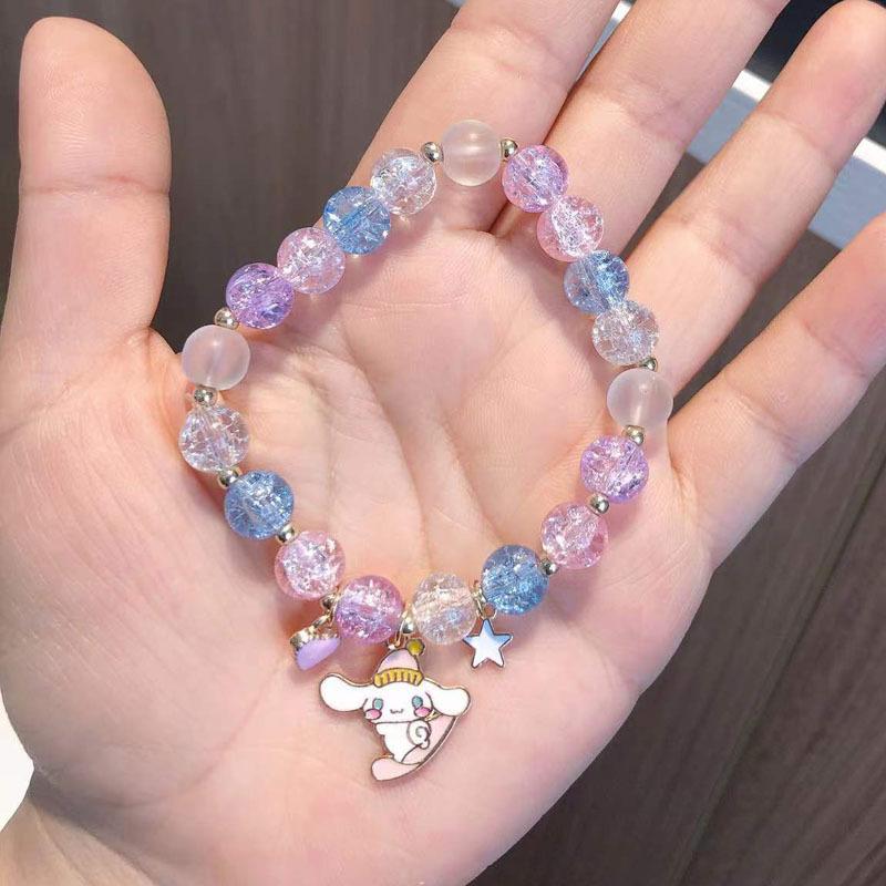 Crystal Bracelet Alloy Colored Beaded Bracelet Student Friendship Fashion Bracelet Bead Glass Hot Selling New Cartoon