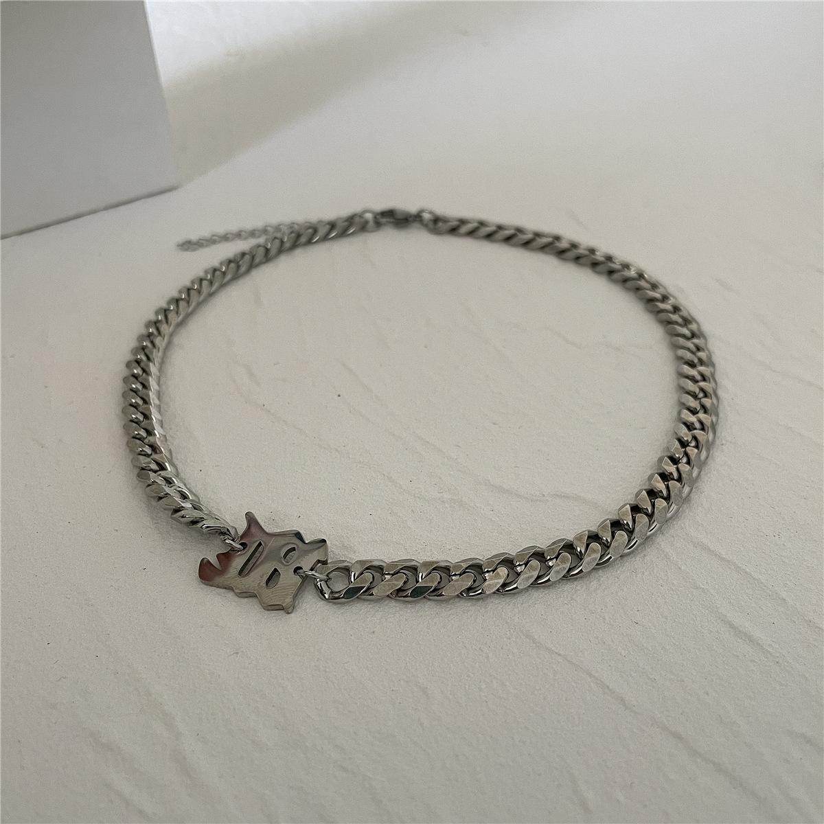 

Панк готическая цепь для мужчин и женщин хипстер простой дизайн индивидуальность глянцевое ожерелье хип-хоп