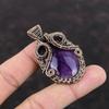Star Amethyst Pendant Copper Wire Wrapped Pendant Real Gemstone Pendant Star Amethyst Jewelry For Gift Copper Wire Jewelry Handmade Pendant