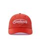 Emelbi Vintage Washed Curve Logo Unstructured Ball Cap Ny (D.Red)