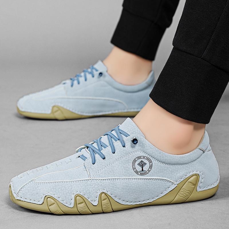 Fashion Lace Up Oxford Shoes Fashion Casual Leather Handmade Brand Men Men Flats Soft Outdoor Business Shoes Man Formal Dress Footwear