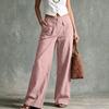 Women's Fashion Color Wide Leg Pants, Loose Fit Casual Trousers for Summer, and Daily Wear