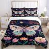 3pcs Butterfly Flowers Bedding Cover Set, Fashion Classic Popular Print Bedding Set, Soft Comfortable, All Season Use, For Bedroom, Guest Rooma0819129