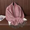 Ethnic Style Scarf Shawl Winter Imitation Cashmere Warm Fringed Jacquard Extra Long Air Conditioner Shawl Women'S Scarf