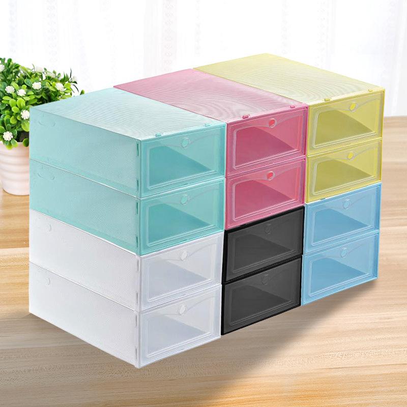 Shoe Storage Box Pp Transparent Plastic Shoe Box Dustproof Moisture-proof Household Storage Clamshell Drawer Box