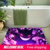 Pokemon Gengar Purple Flame Print Non-Slip Doormat, Absorbent Floor Mat for Home Decor