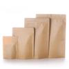 Kraft Paper Tea Packaging Pouch Multi Size Self Sealing Sack Aluminum Plated Self-supporting Bag Zero Food Nut Packaging Sub Packaging Sealed Bag