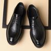 5 8 10 Cm Heel Leather Men's Dress Shoes Fashion Casual New Designer Cowhide Lace-up Platform Wedding Shoes for Man