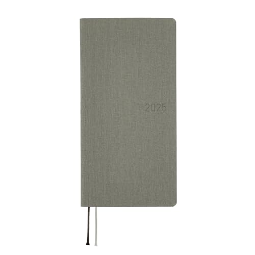 Hobonichi Techo 2025 Weeks Farben/Rauchgrau Start im Januar Wochenheft Wochenseite Links Schmal Hochformat