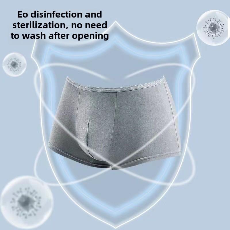 Einwegunterwäsche aus grauer Baumwolle für Herren: Praktisches, waschfreies Design für Reisen und die Altenpflege